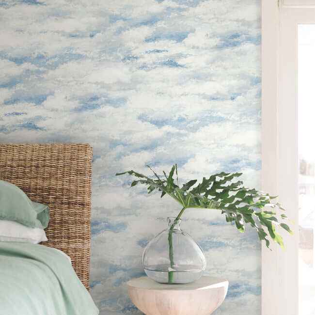 Plein Air Blue Wallpaper - York Wallcoverings - MN1812