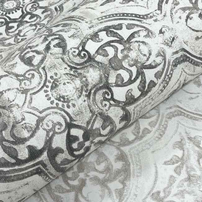 Quartet White & Black Wallpaper - York Wallcoverings - MN1890 - York Wallcoverings Wallpaper