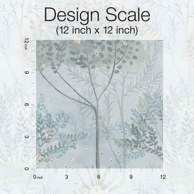 Orchard Blue & Grey Wallpaper - York Wallcoverings - MN1820 - York Wallcoverings Wallpaper