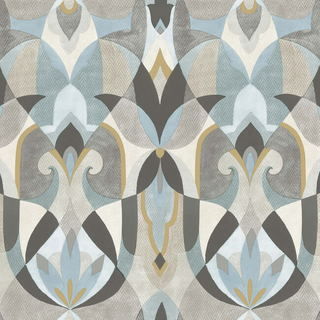 malta-neutal-blue-wallpaper-york-wallcoverings-mn1921 - York Wallcoverings Wallpaper