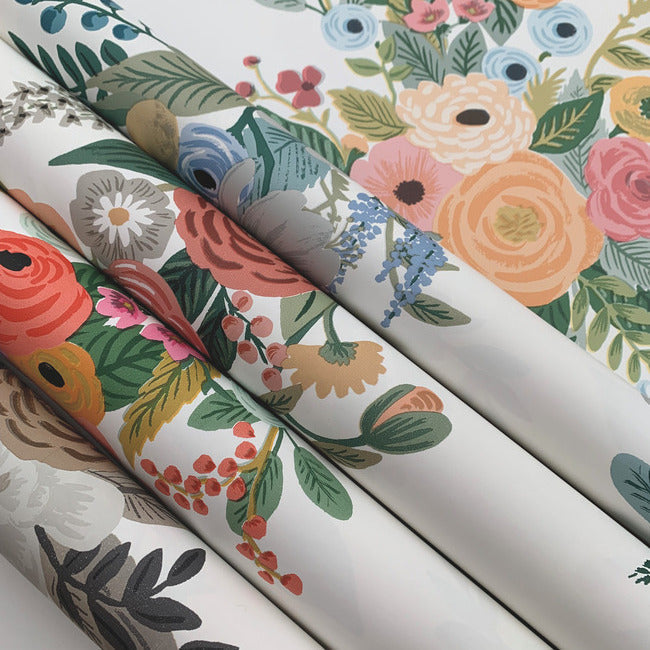garden-party-trellis-wallpaper-burgundy-multi-york-wallcoverings-rp7312 - York Wallcoverings Wallpaper