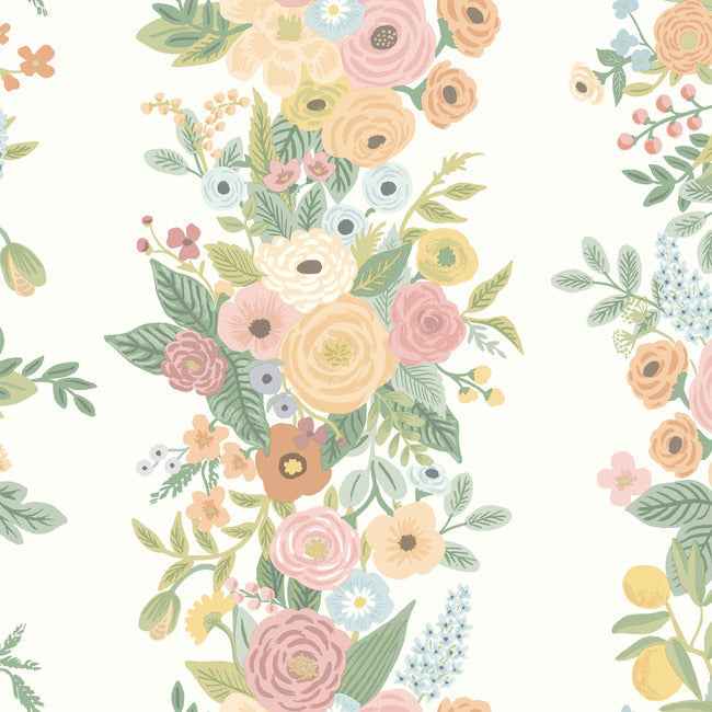 Garden Party Trellis Wallpaper Pastel Multi - York Wallcoverings - RP7311