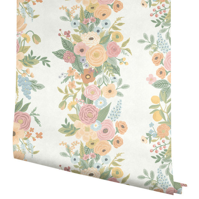 garden-party-trellis-wallpaper-pastel-multi-york-wallcoverings-rp7311 - York Wallcoverings Wallpaper