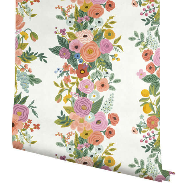 garden-party-trellis-wallpaper-rose-multi-york-wallcoverings-rp7310 - York Wallcoverings Wallpaper