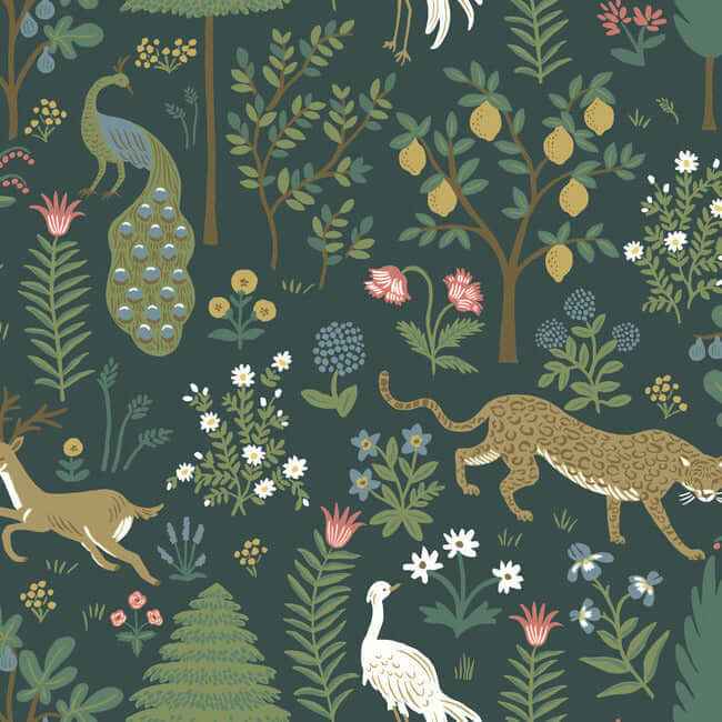 Menagerie Blue Wallpaper - York Wallcoverings - RP7306