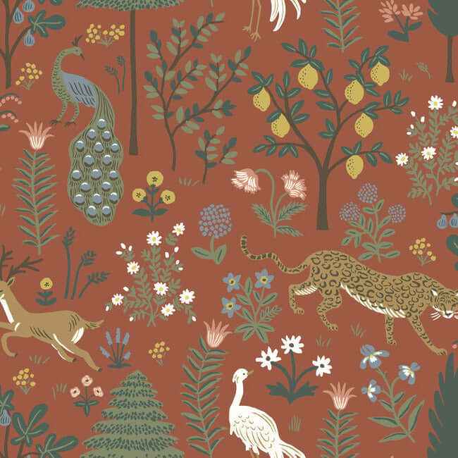 Menagerie Brown Wallpaper - York Wallcoverings - RP7301