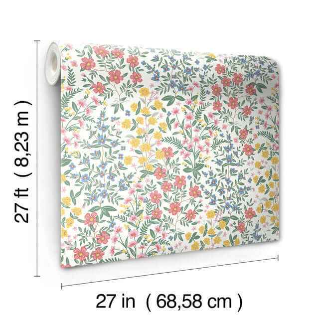 Wildwood Garden White & Pink Wallpaper - York Wallcoverings - RP7377 - York Wallcoverings Wallpaper