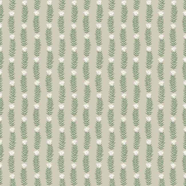 Eden Beige & Green Wallpaper - York Wallcoverings - RP7339