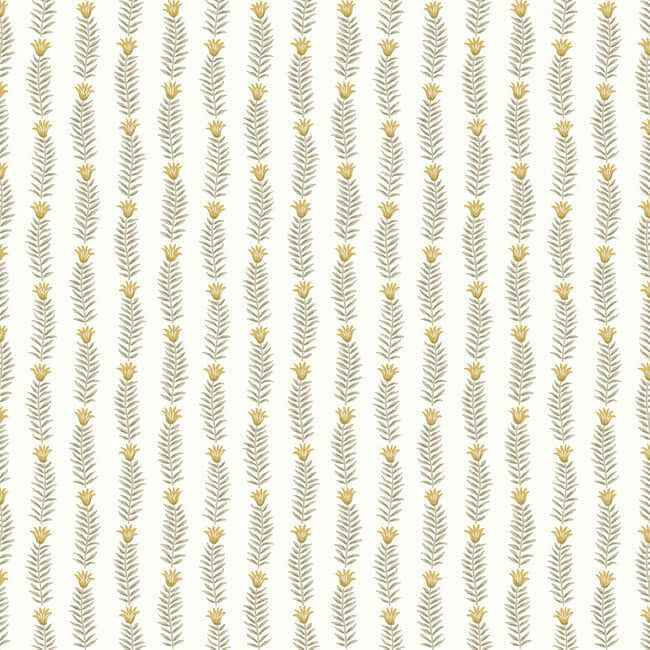 Eden White & Beige Wallpaper - York Wallcoverings - RP7343