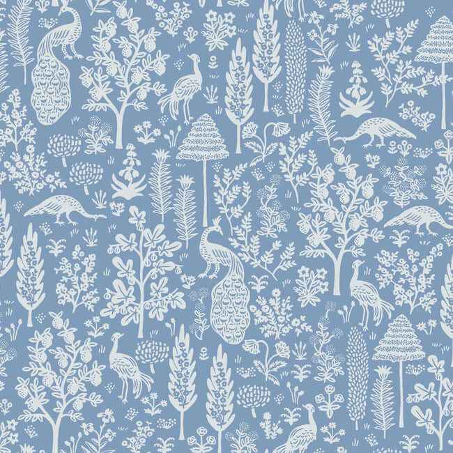 Menagerie Toile Light Blue Wallpaper - York Wallcoverings - RP7370 - York Wallcoverings Wallpaper