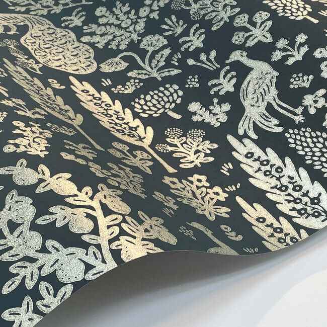 Menagerie Toile Dark Blue Wallpaper - York Wallcoverings - RP7372 - York Wallcoverings Wallpaper