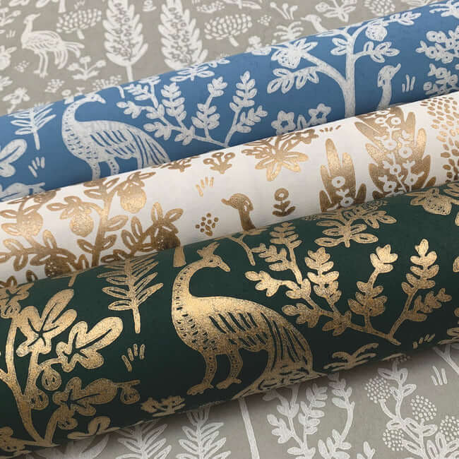 menagerie-toile-wallpaper-white-metallic-gold-york-wallcoverings-rp7371 - York Wallcoverings Wallpaper