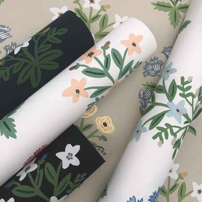 Mughal Rose White & Purple Wallpaper - York Wallcoverings - RP7347 - York Wallcoverings Wallpaper