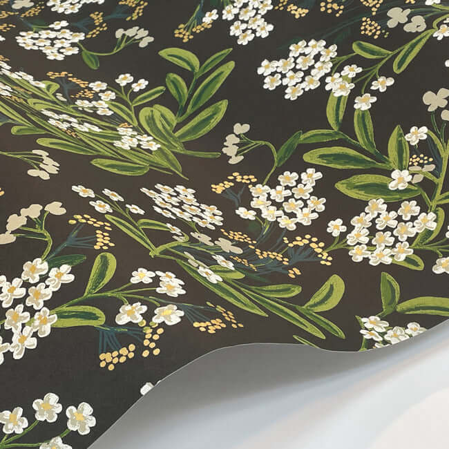 cornflower-wallpaper-black-york-wallcoverings-rp7384 - York Wallcoverings Wallpaper
