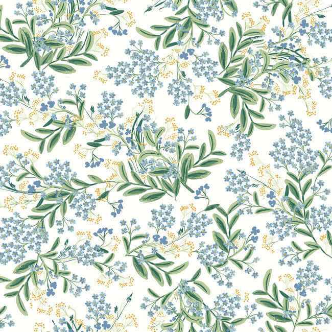 Cornflower White & Green Wallpaper - York Wallcoverings - RP7382 - York Wallcoverings Wallpaper