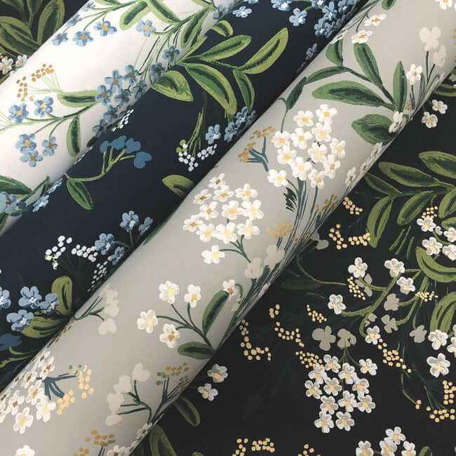 Cornflower White & Green Wallpaper - York Wallcoverings - RP7382 - York Wallcoverings Wallpaper