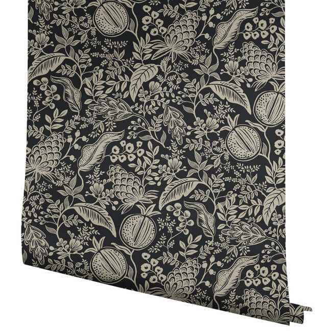 Pomegranate Black Wallpaper - York Wallcoverings - RP7389 - York Wallcoverings Wallpaper