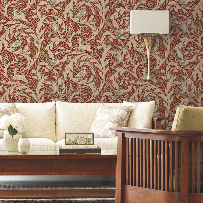 woodland-tapestry-wallpaper-red-york-wallcoverings-ac9121