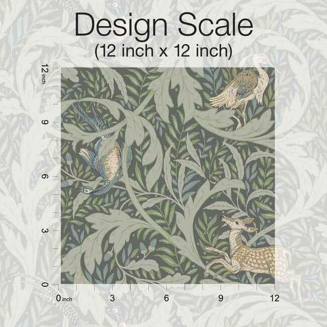 Woodland Tapestry Sage Wallpaper - York Wallcoverings - AC9124 - York Wallcoverings Wallpaper