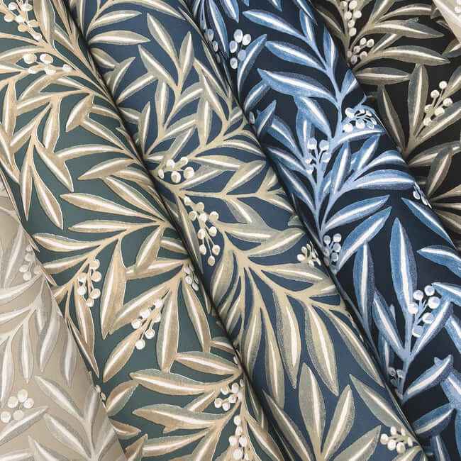 Rowan Black Wallpaper - York Wallcoverings - AC9135