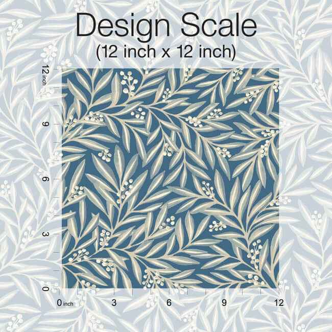 Rowan Dusty Blue Wallpaper - York Wallcoverings - AC9132 - York Wallcoverings Wallpaper