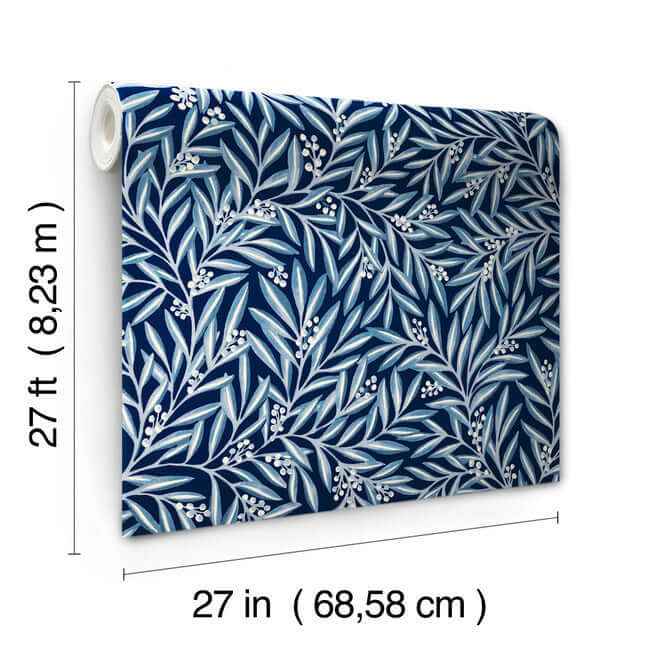 Rowan Navy Wallpaper - York Wallcoverings - AC9133 - York Wallcoverings Wallpaper