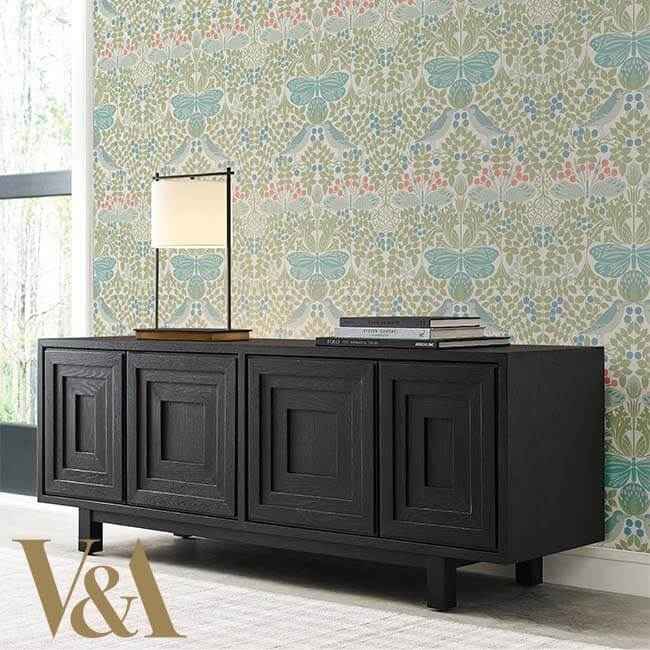 Butterly Garden Green & Blue Wallpaper - York Wallcoverings - AC9164 - York Wallcoverings Wallpaper