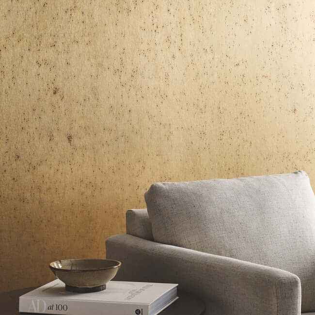 Burnished Patina Beige Metallic Wallpaper - York Wallcoverings - AC9214 - York Wallcoverings Wallpaper
