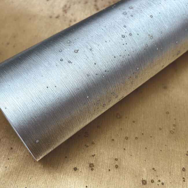 Silver Burnished Patina White Silver Wallpaper - York Wallcoverings - AC9211 - York Wallcoverings Wallpaper