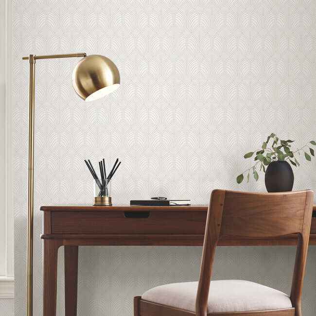 Craftsman Pearl Wallpaper - York Wallcoverings - AC9183