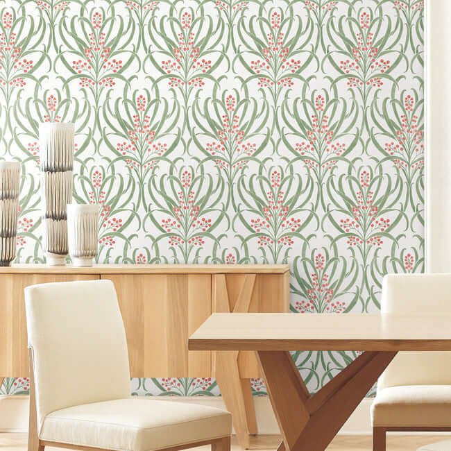 calluna-white-berry-metallic-wallpaper-york-wallcoverings-ac9141 - York Wallcoverings Wallpaper