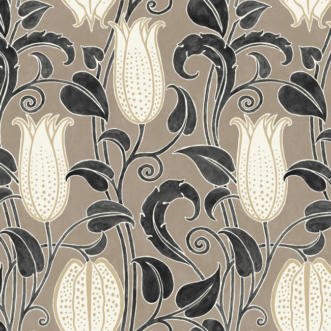 canterbury-bells-wallpaper-taupe-york-wallcoverings-ac9206