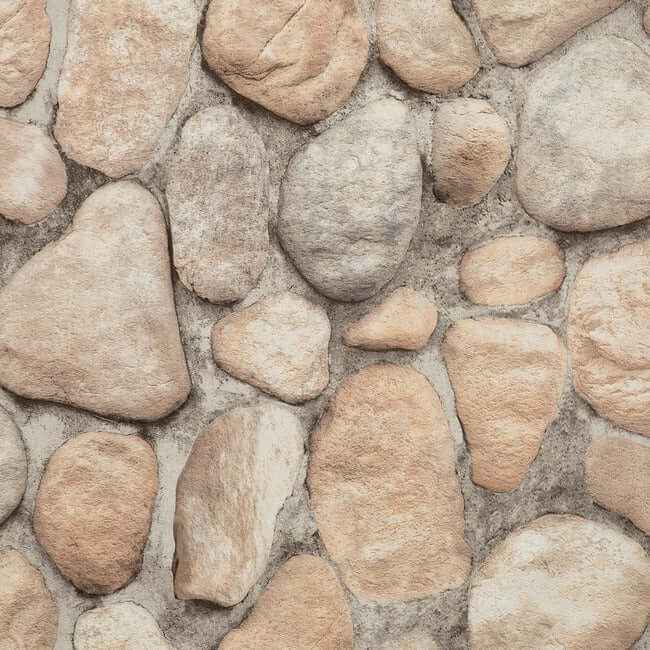 River Rock Slate Grey & Desert Brown Wallpaper - York Wallcoverings - RN1064 - York Wallcoverings Wallpaper