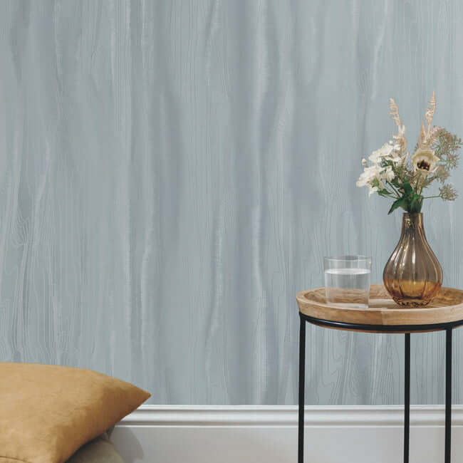 fantasy-faux-bois-blue-silver-wallpaper-york-wallcoverings-dt5031 - York Wallcoverings Wallpaper