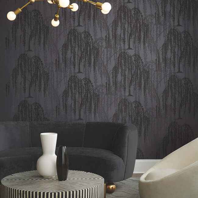 Willow Glow Grey Wallpaper - York Wallcoverings - DT5062