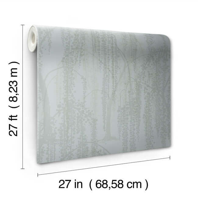 willow-glow-smokey-blue-wallpaper-york-wallcoverings-dt5063 - York Wallcoverings Wallpaper