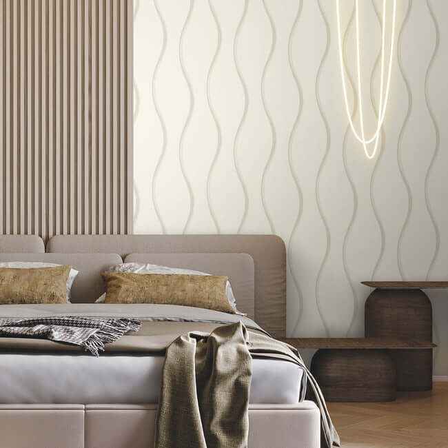 Unfurl Off White Wallpaper - York Wallcoverings - DT5112