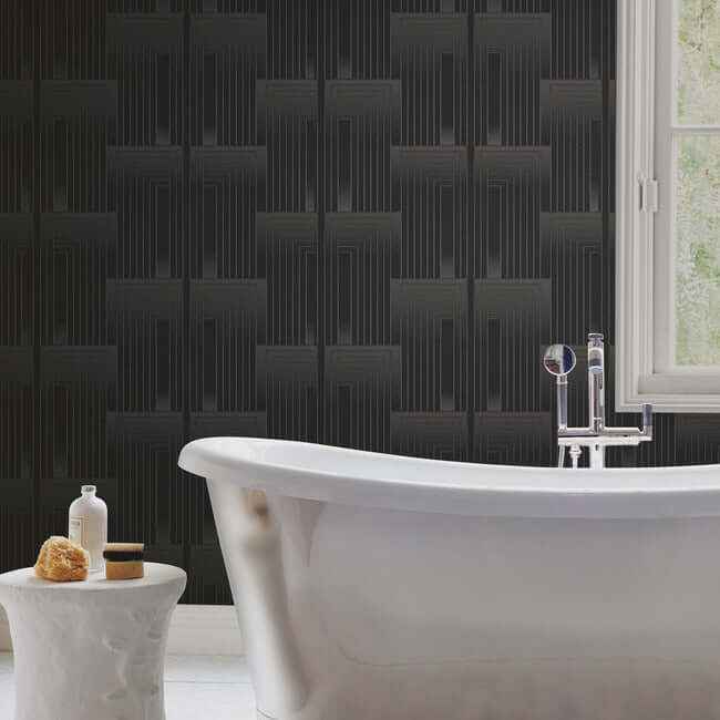 Vanishing Black & Copper Wallpaper - York Wallcoverings - DT5072 - York Wallcoverings Wallpaper
