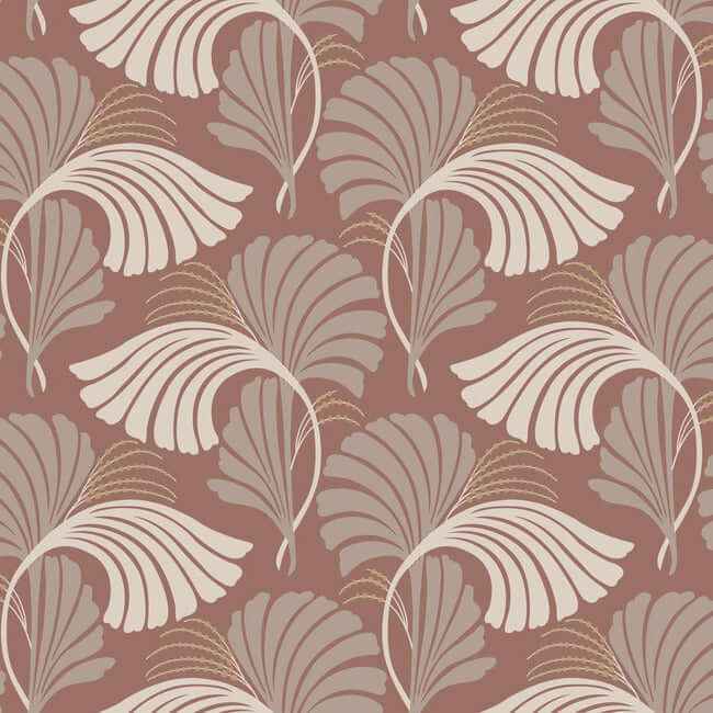 Dancing Leaves Tan Wallpaper - York Wallcoverings - DT5131 - York Wallcoverings Wallpaper