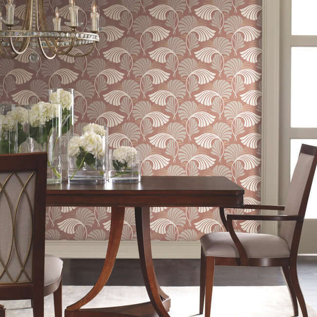 dancing-leaves-tan-wallpaper-york-wallcoverings-dt5131 - York Wallcoverings Wallpaper