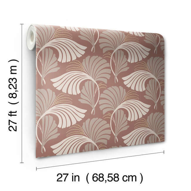 dancing-leaves-tan-wallpaper-york-wallcoverings-dt5131 - York Wallcoverings Wallpaper
