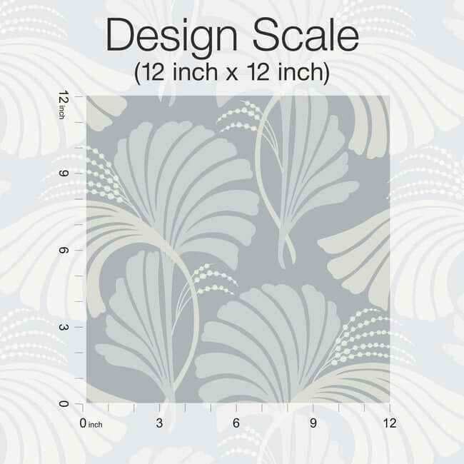 Dancing Leaves Light Blue Wallpaper - York Wallcoverings - DT5132 - York Wallcoverings Wallpaper