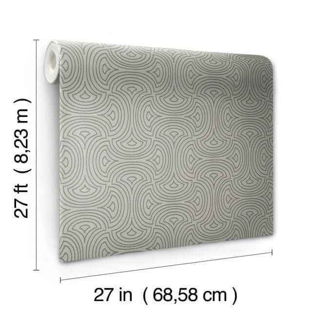 Hourglass Silver Wallpaper - York Wallcoverings - DT5144 - York Wallcoverings Wallpaper