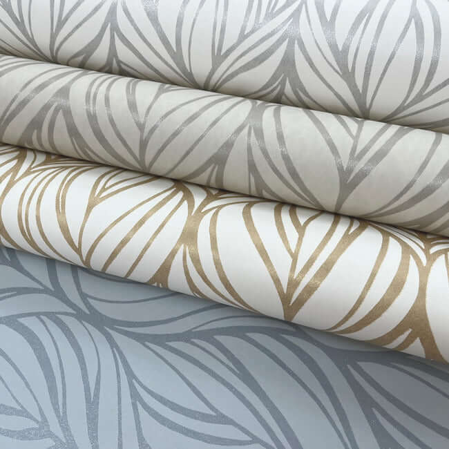 palma-blue-silver-wallpaper-york-wallcoverings-dt5083 - York Wallcoverings Wallpaper