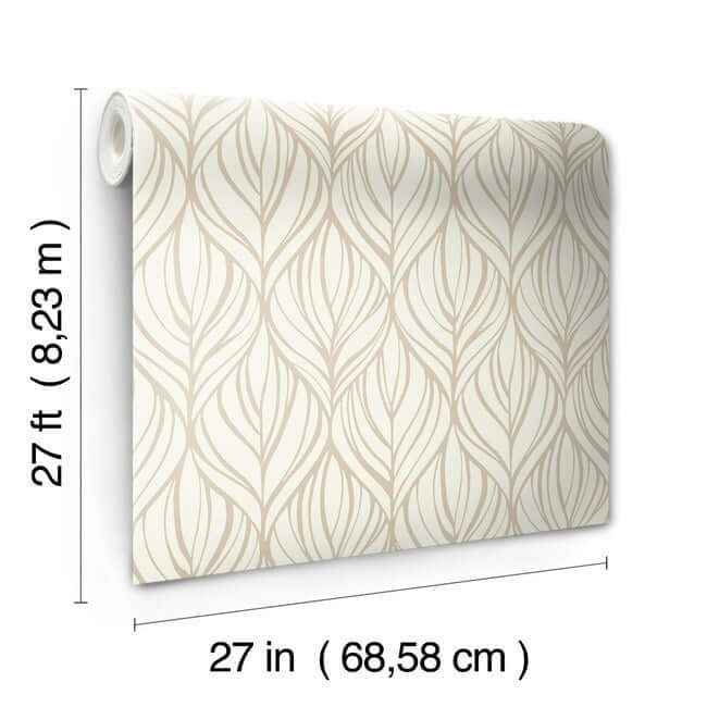 Palma White & Gold Wallpaper - York Wallcoverings - DT5081 - York Wallcoverings Wallpaper