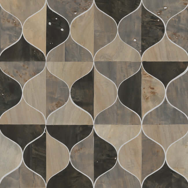 burlwood-ogee-black-taupe-wallpaper-york-wallcoverings-dt5001 - York Wallcoverings Wallpaper