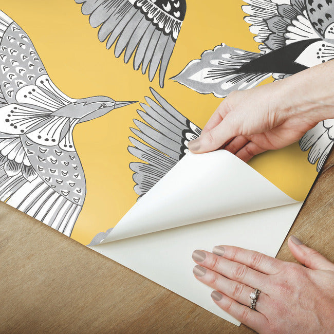 feather-flight-premium-peel-stick-wallpaper-yellow-york-wallcoverings-psw1350rl