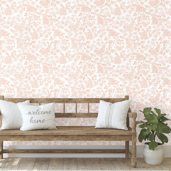 botanical-bunnies-premium-peel-stick-wallpaper-pink-york-wallcoverings-psw1343rl