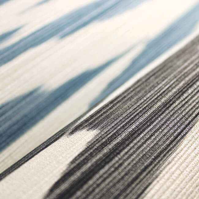 Flamed Zigzag Black & Cream Wallpaper - York Wallcoverings - MI10341 - York Wallcoverings Wallpaper