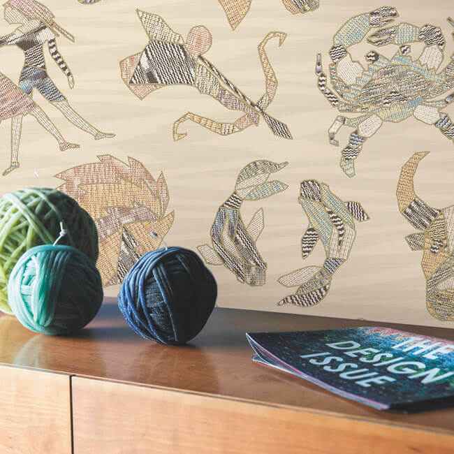 Constellations Cream Wallpaper - York Wallcoverings - MI10351